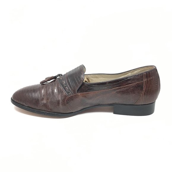 Giorgio Brutini Loafers Shoes Size 9 Brown Lizard main image 8